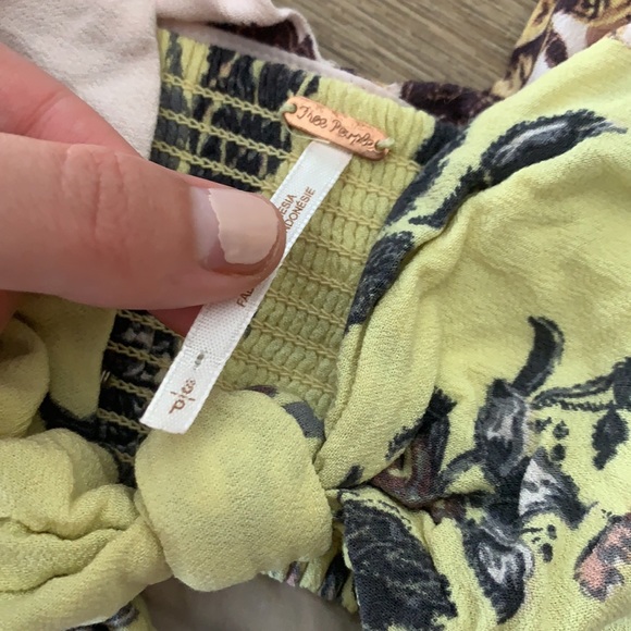 Free people floral cutout mini dress Sz S - Picture 4 of 6